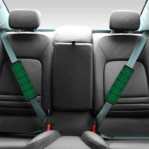 Green Stewart Tartan Print Car Seat Belt Covers