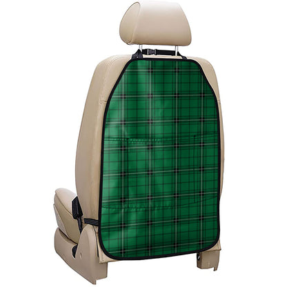 Green Stewart Tartan Print Car Seat Organizers
