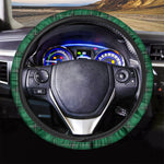 Green Stewart Tartan Print Car Steering Wheel Cover