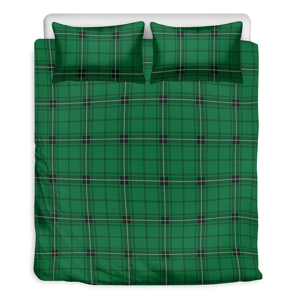 Green Stewart Tartan Print Duvet Cover Bedding Set