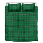 Green Stewart Tartan Print Duvet Cover Bedding Set
