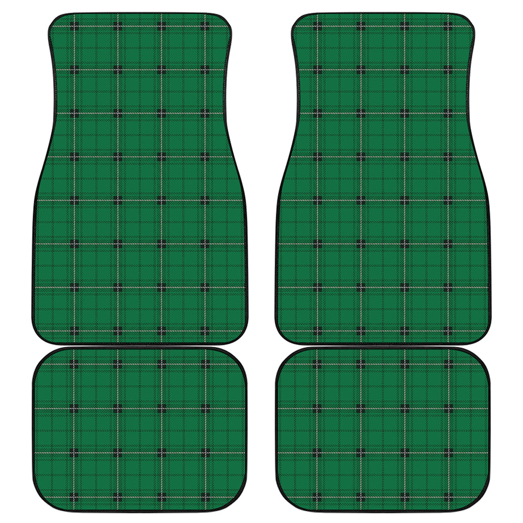 Green Stewart Tartan Print Front and Back Car Floor Mats