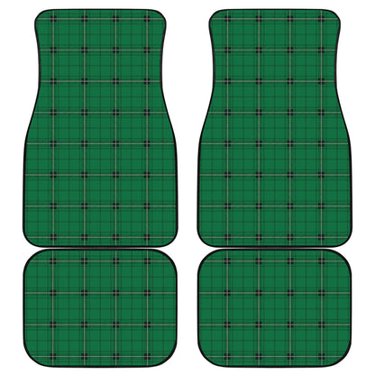 Green Stewart Tartan Print Front and Back Car Floor Mats