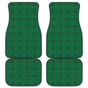 Green Stewart Tartan Print Front and Back Car Floor Mats