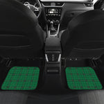 Green Stewart Tartan Print Front and Back Car Floor Mats