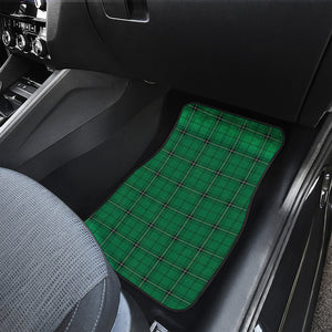 Green Stewart Tartan Print Front and Back Car Floor Mats