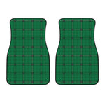 Green Stewart Tartan Print Front Car Floor Mats