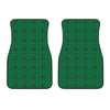 Green Stewart Tartan Print Front Car Floor Mats