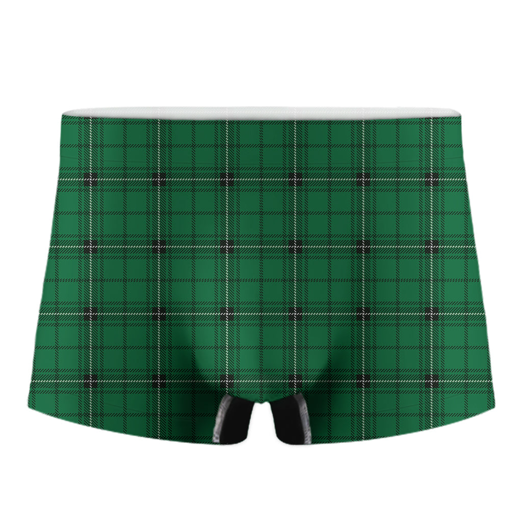 Green Stewart Tartan Print Men's Boxer Briefs