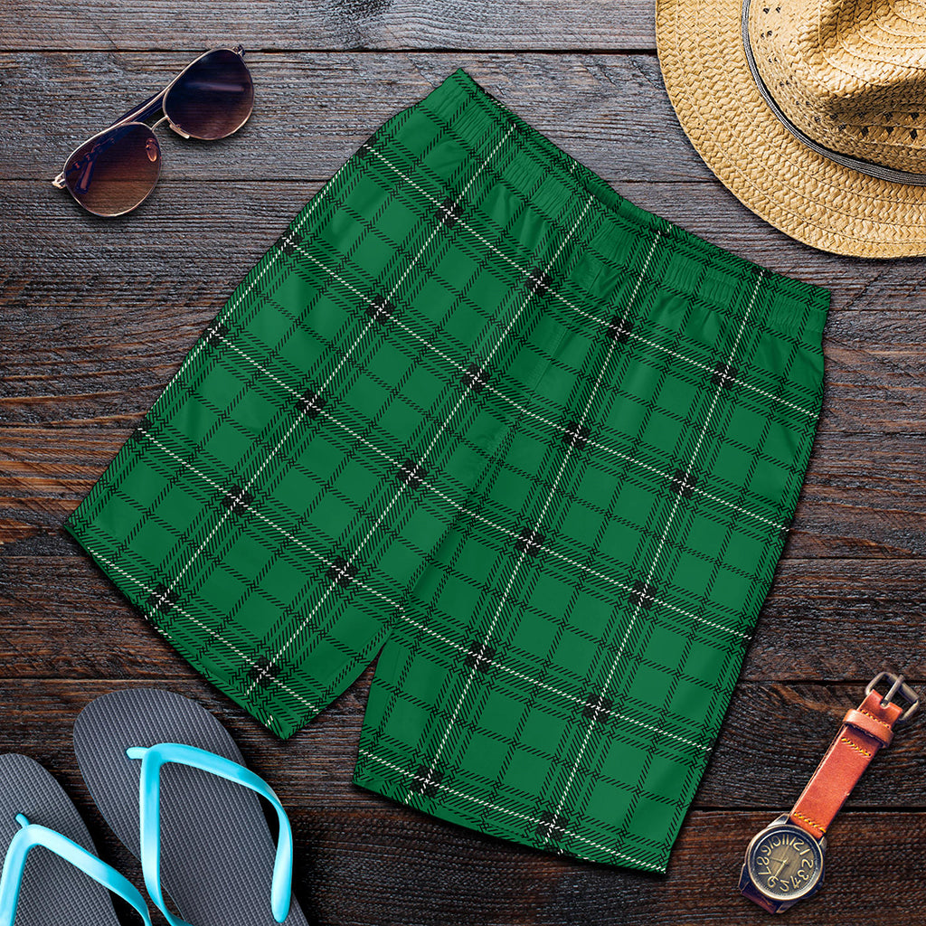Green Stewart Tartan Print Men's Shorts