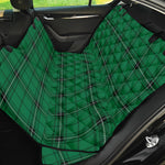 Green Stewart Tartan Print Pet Car Back Seat Cover