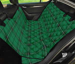 Green Stewart Tartan Print Pet Car Back Seat Cover