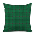 Green Stewart Tartan Print Pillow Cover