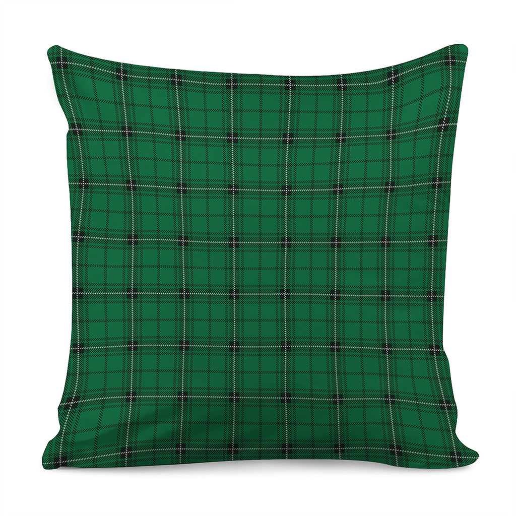 Green Stewart Tartan Print Pillow Cover