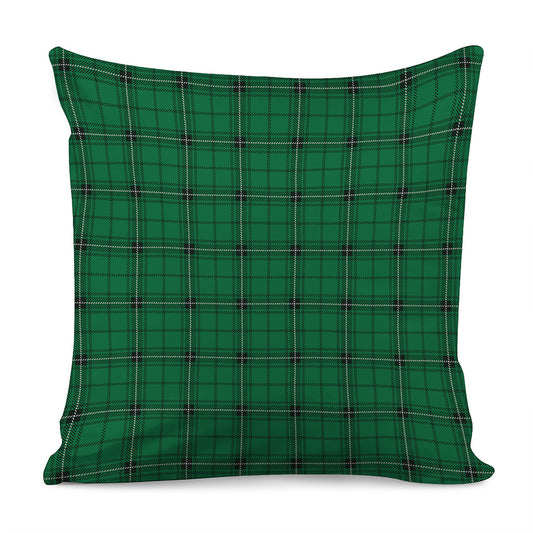 Green Stewart Tartan Print Pillow Cover