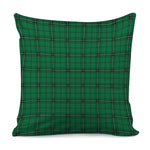 Green Stewart Tartan Print Pillow Cover