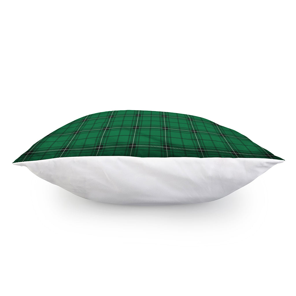 Green Stewart Tartan Print Pillow Cover
