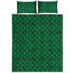 Green Stewart Tartan Print Quilt Bed Set