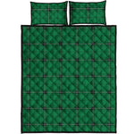 Green Stewart Tartan Print Quilt Bed Set