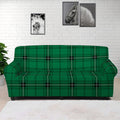 Green Stewart Tartan Print Sofa Cover