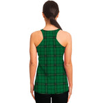 Green Stewart Tartan Print Women's Racerback Tank Top
