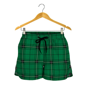 Green Stewart Tartan Print Women's Shorts