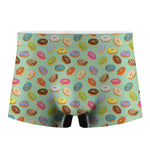 Green Striped Donut Pattern Print Men's Boxer Briefs