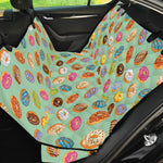 Green Striped Donut Pattern Print Pet Car Back Seat Cover