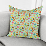 Green Striped Donut Pattern Print Pillow Cover