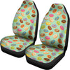 Green Striped Donut Pattern Print Universal Fit Car Seat Covers