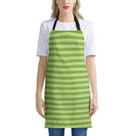 Green Striped Pattern Print Apron
