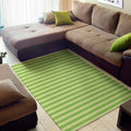 Green Striped Pattern Print Floor Mat