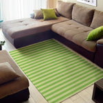 Green Striped Pattern Print Area Rug