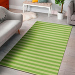 Green Striped Pattern Print Area Rug