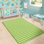 Green Striped Pattern Print Area Rug