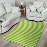 Green Striped Pattern Print Area Rug