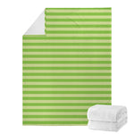 Green Striped Pattern Print Blanket