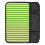 Green Striped Pattern Print Car Center Console Cover