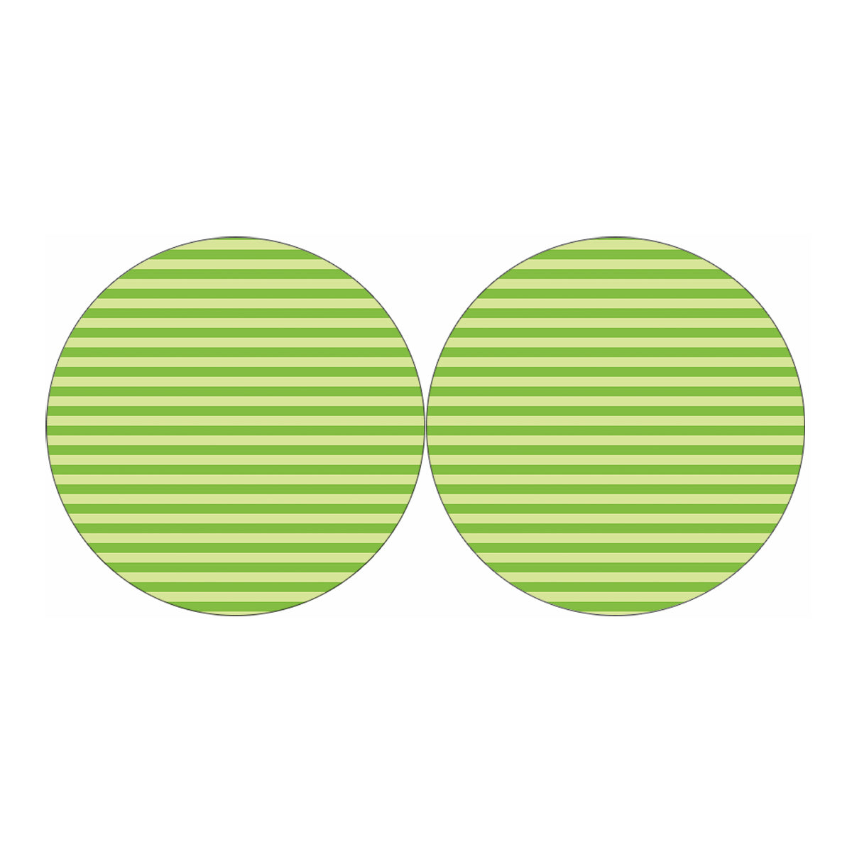 Green Striped Pattern Print Car Coasters