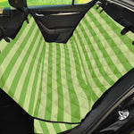 Green Striped Pattern Print Pet Car Back Seat Cover
