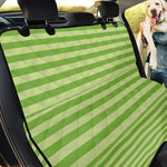 Green Striped Pattern Print Pet Car Back Seat Cover