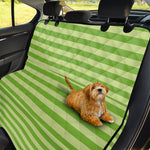 Green Striped Pattern Print Pet Car Back Seat Cover