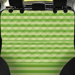 Green Striped Pattern Print Pet Car Back Seat Cover