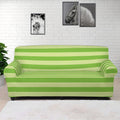 Green Striped Pattern Print Sofa Cover