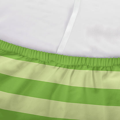 Green Striped Pattern Print Sofa Cover