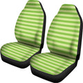 Green Striped Pattern Print Universal Fit Car Seat Covers