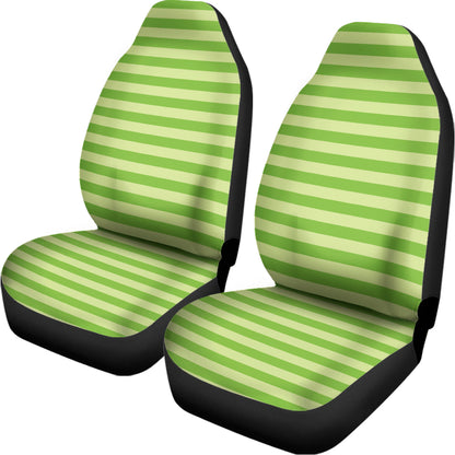 Green Striped Pattern Print Universal Fit Car Seat Covers