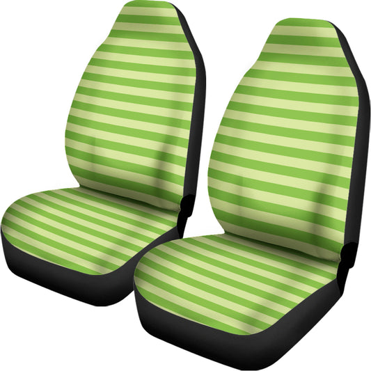 Green Striped Pattern Print Universal Fit Car Seat Covers