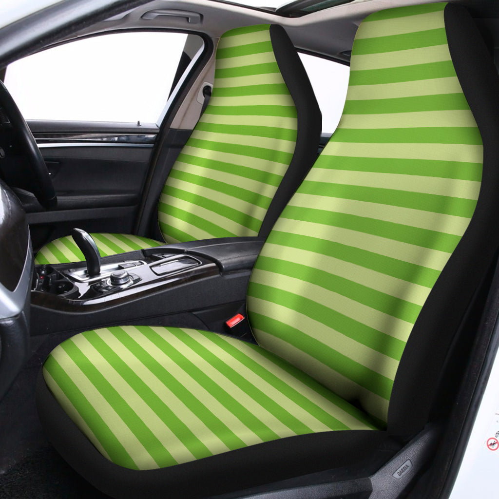 Green Striped Pattern Print Universal Fit Car Seat Covers