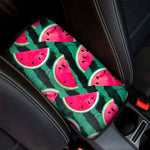 Green Striped Watermelon Pattern Print Car Center Console Cover